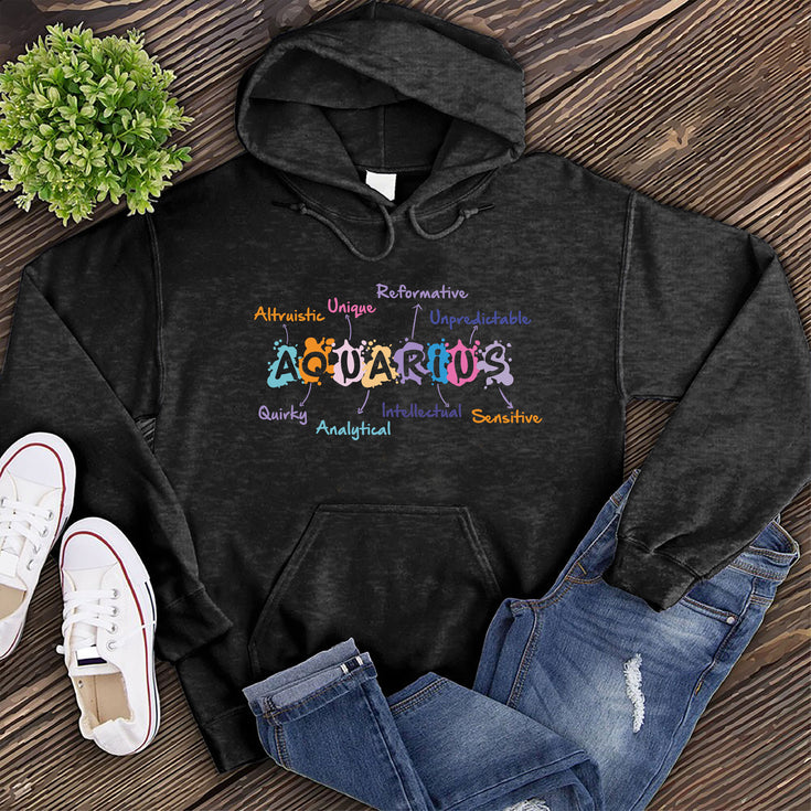 Aquarius Word Splash Hoodie's Image