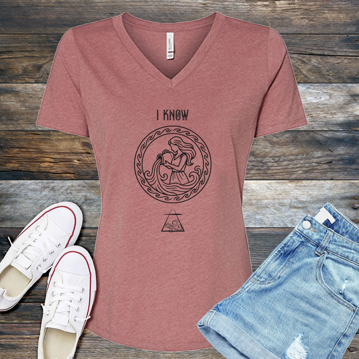 Aquarius Motto V-Neck's Image