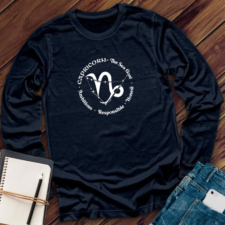 Capricorn All In A Circle Long Sleeve's Image