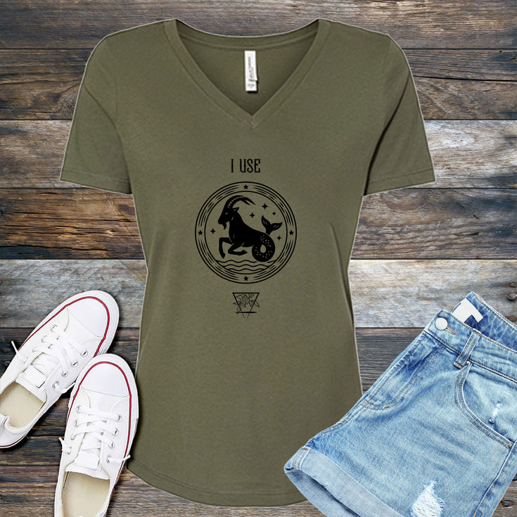 Capricorn Motto V-Neck Tshirt's Image