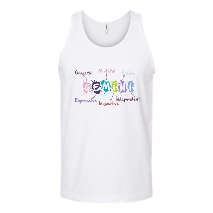 Gemini Word Splash Unisex Tank Top's Image
