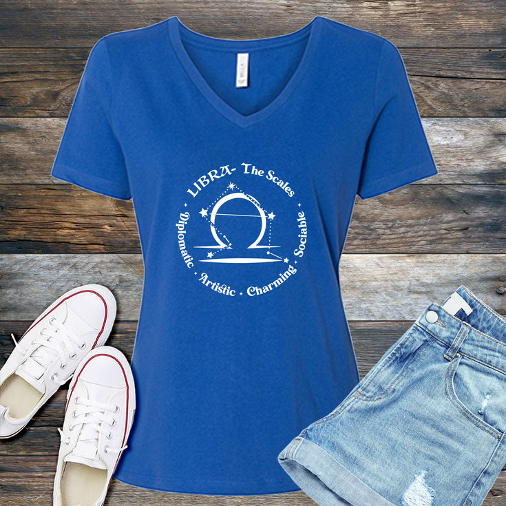 Libra All In A Circle V-Neck's Image