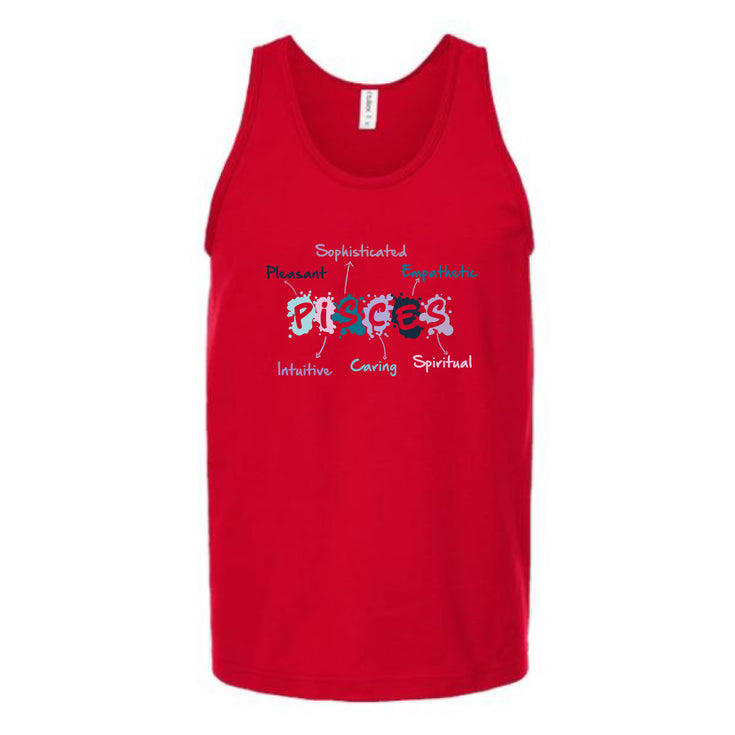 Pisces Word Splash Unisex Tank Top's Image
