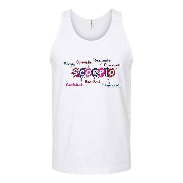 Scorpio Word Splash Unisex Tank Top's Image