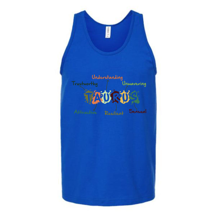 Taurus Word Splash Unisex Tank Top's Image