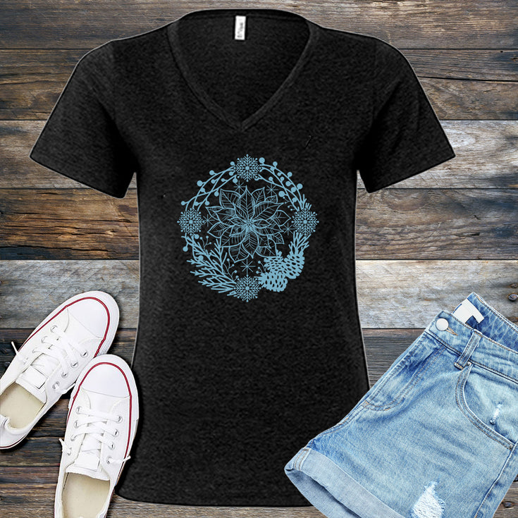 Once Upon a Poinsettia V-Neck's Image