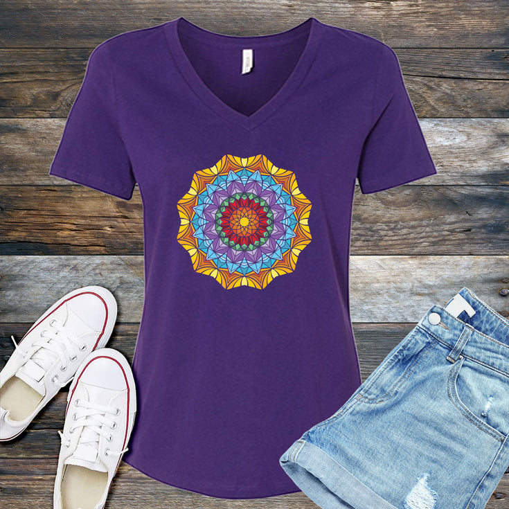 Kaleidoscope Glass V-Neck's Image