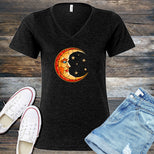 Moon Gazed Stained Glass V-Neck's Image