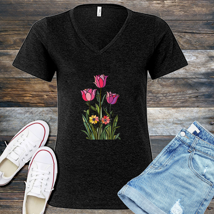 Tulip Garden V-Neck's Image