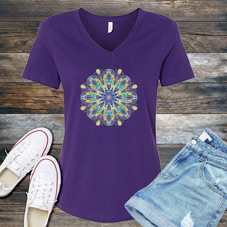 Feathered Glass V-Neck's Image