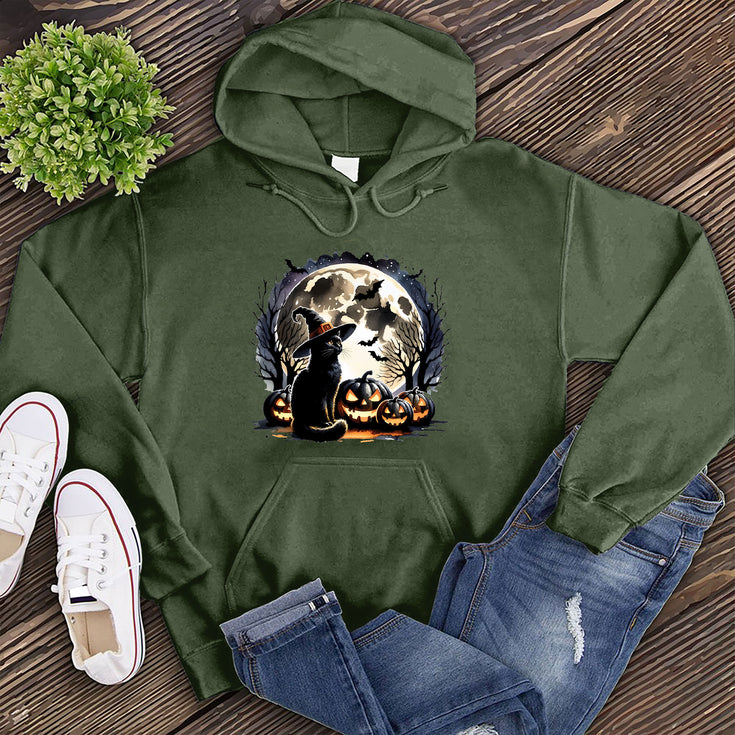 Moonlight Halloween Cat Hoodie's Image
