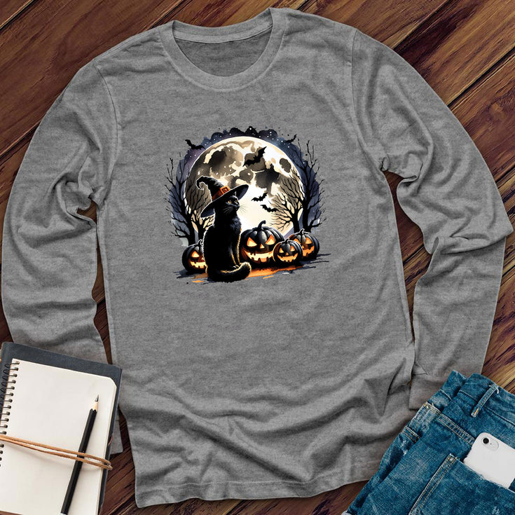 Moonlight Halloween Cat Long Sleeve's Image
