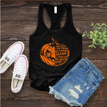Cats Prowl and Pumpkins Gleam Women's Tank Top's Image