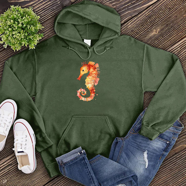 Watercolor Seahorse Hoodie's Image