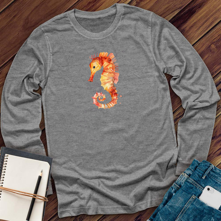 Watercolor Seahorse Long Sleeve's Image