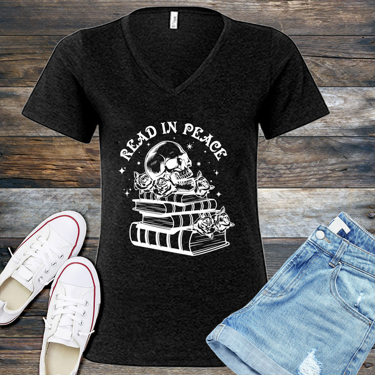 Read in Peace V-Neck's Image