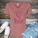 Astronaut Cosmic Cowgirl V-Neck's Image