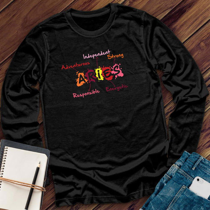 Aries Word Splash Long Sleeve's Image
