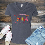 Aries Word Splash V-Neck Tee's Image